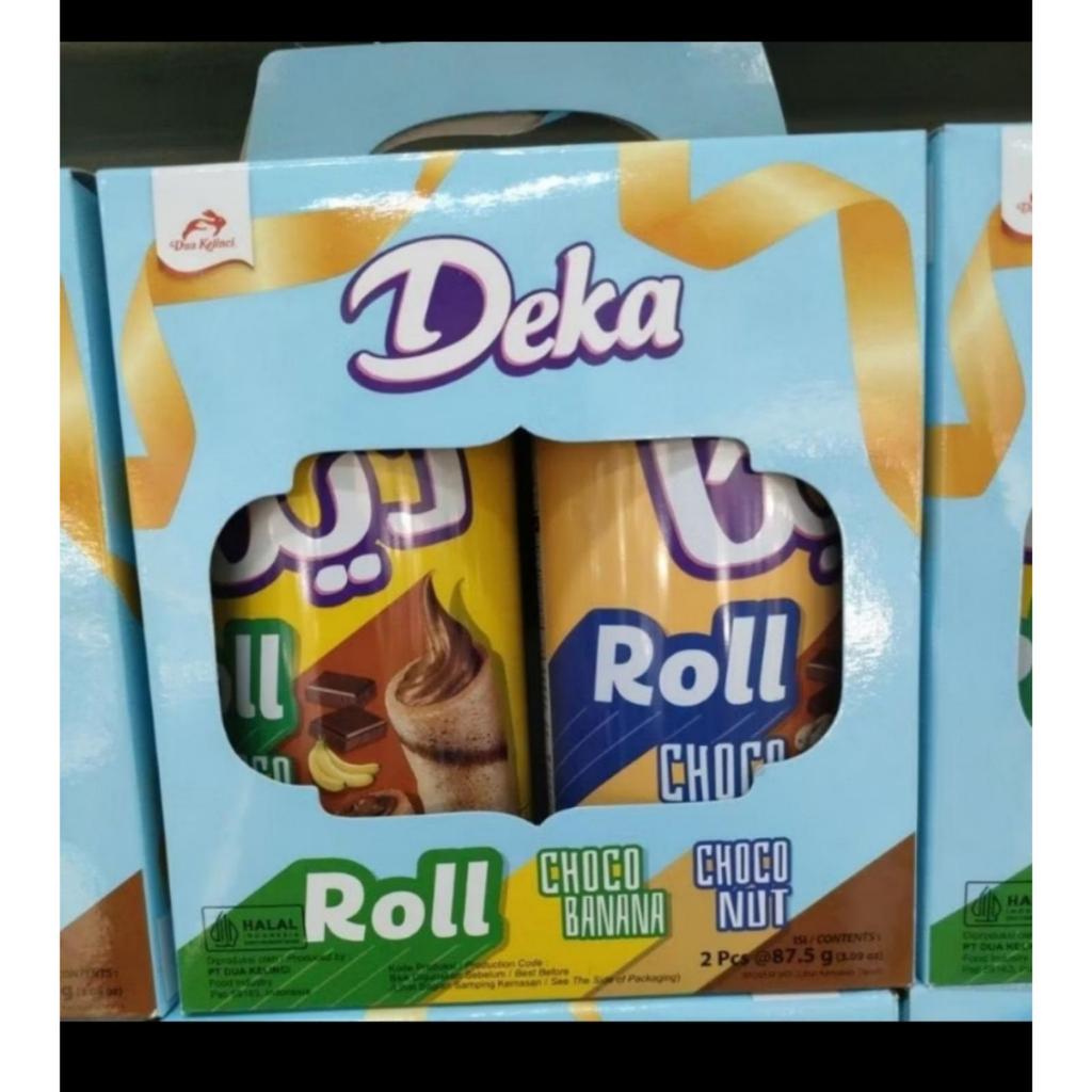Parsel Deka Wafer Roll Tin Gift Box enc isi 2 kaleng - Deka Dua Kelinci Wafer Roll 1 Paket isi 2 Kal