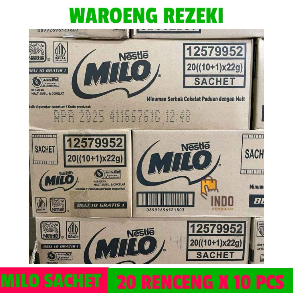 MILO SACHET 1 DUS (20 RENCENG X 10 PCS)
