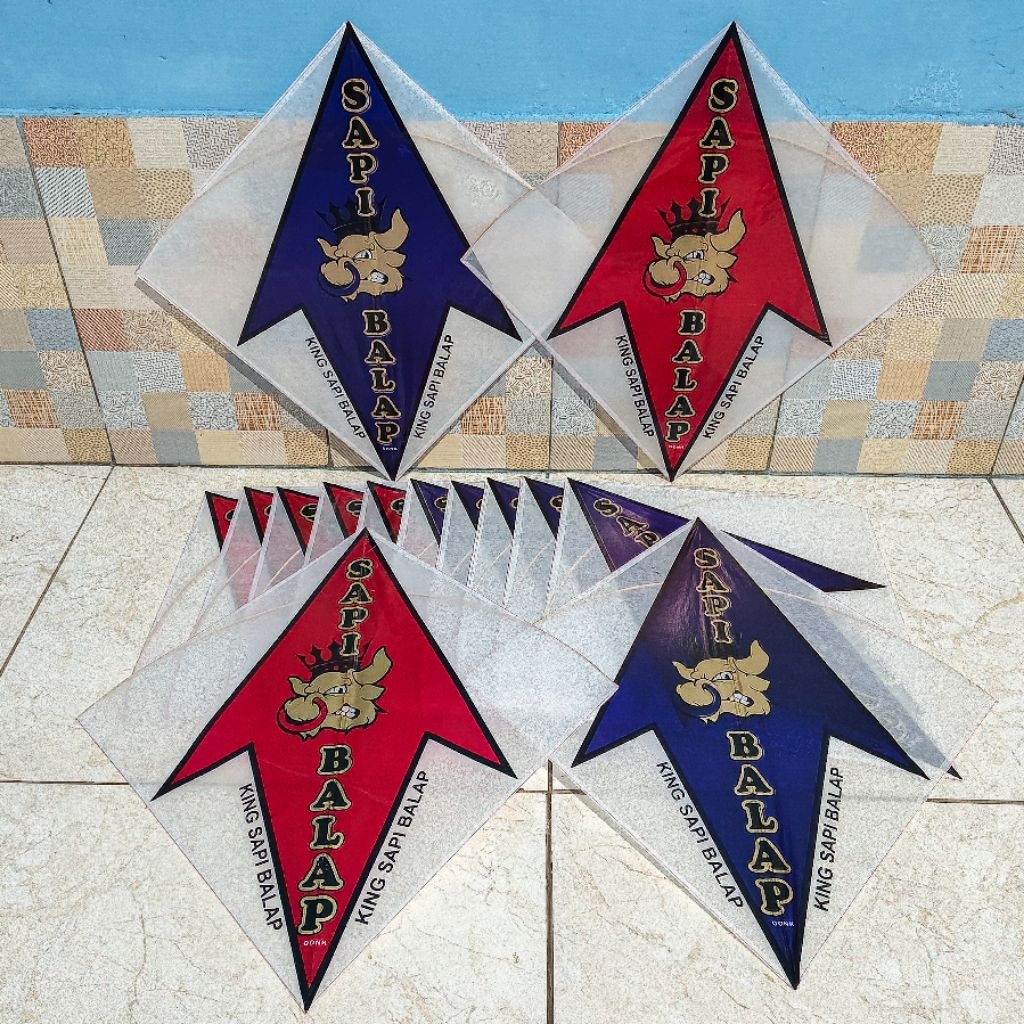 (40pcs) layangan sukhoi turnamen/koleksi king sapi balap original full petung