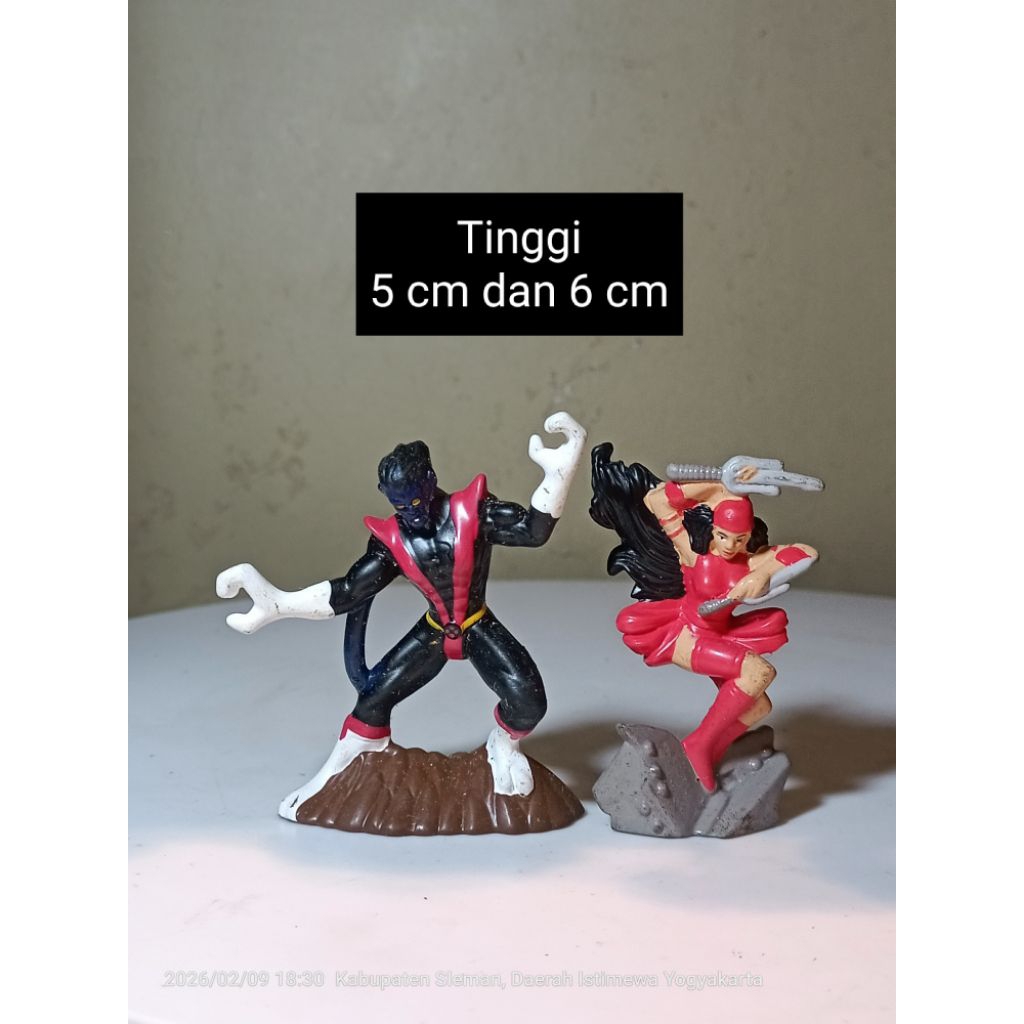 action figure nightcrawler dan elektra isi 2 buah