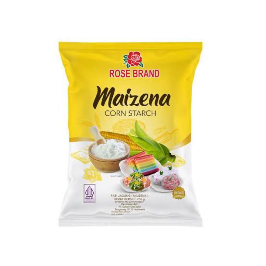 Tepung Maizena Rose Brand 250gr - Pengental Makanan, Pengganti Tepung Terigu, Praktis Digunakan
