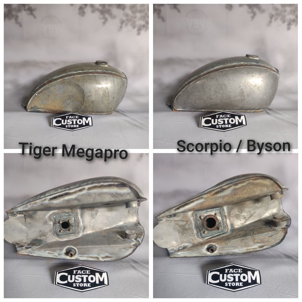 Tangki Japstyle Tangki Custom Lubang Full pam Indikator bensin Tiger Megapro Scorpio Byson