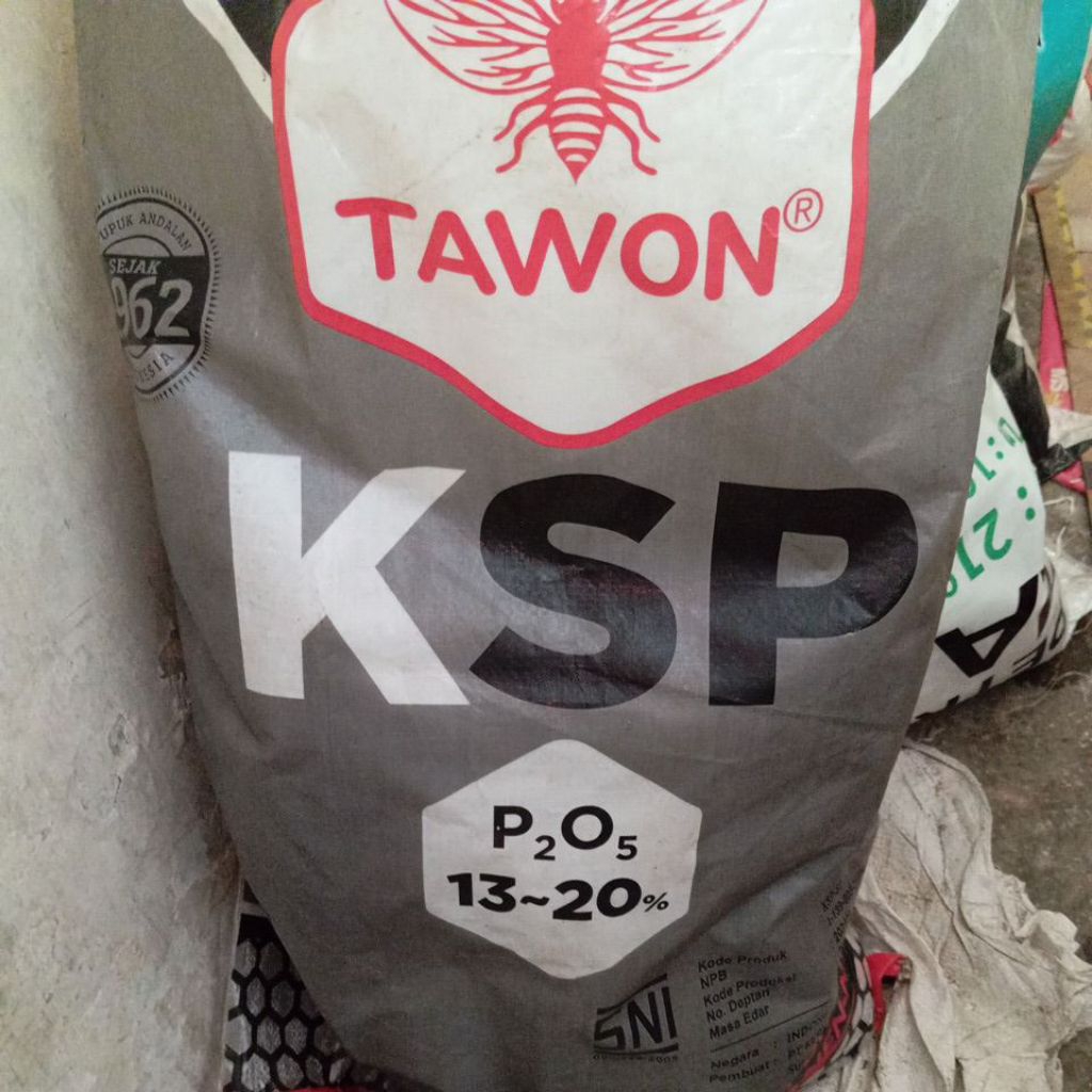 pupuk KSP TAWON kemasan repacking 1 kg. pupuk phospat