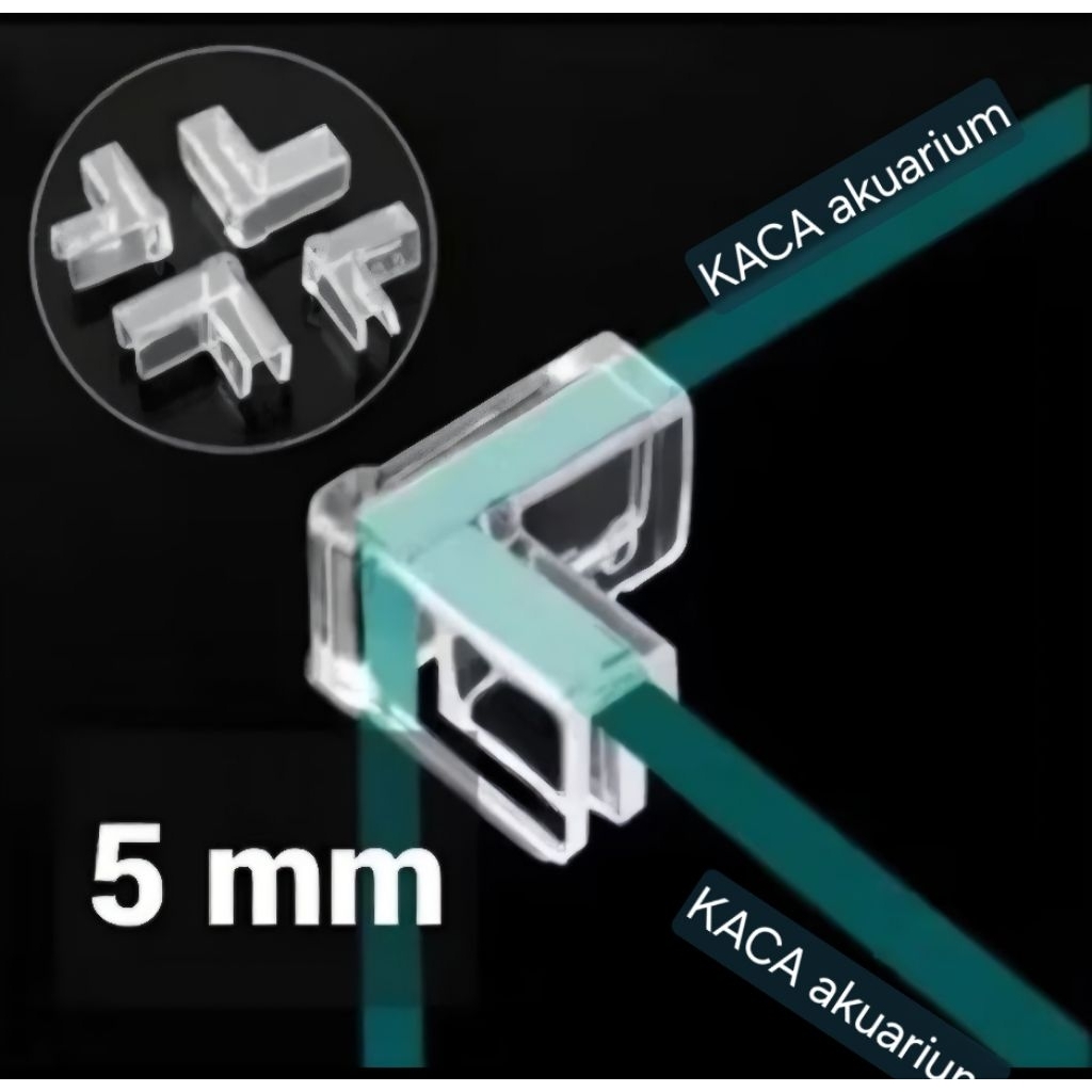 SILIKON Transparan pelindung sudut aquarium KETEBALAN KACA 5mm 8mm 10mm