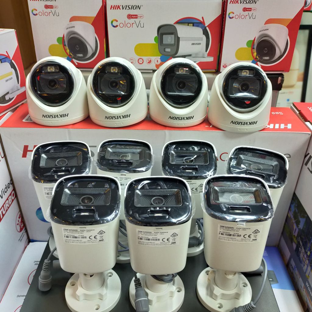 PAKET CCTV 16CH HIKVISION 11 KAMERA CCTV HIKVISION SMART HYBRID LIGHT 2MP COLORVU AUDIO