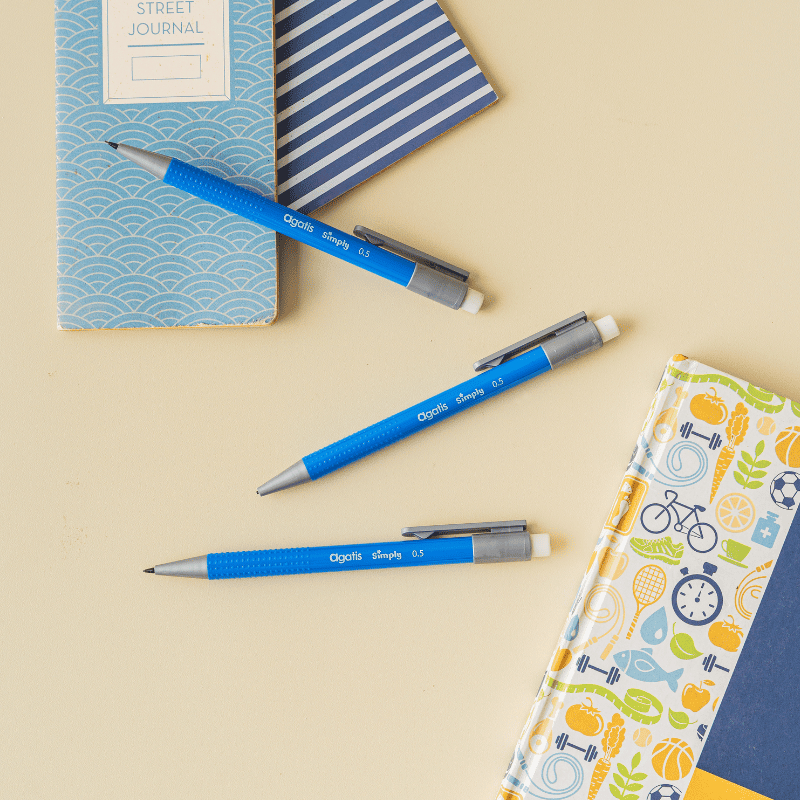 AGATIS Eco - Pensil Mekanik 0.5mm Biru dan Kuning / Mechanical Pencil 0,5mm Yellow Blue