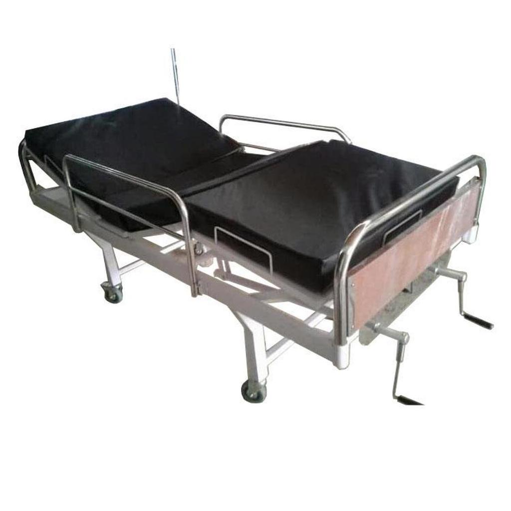 Bed Pasien - Ranjang Rumah Sakit 2 Engkol Wood