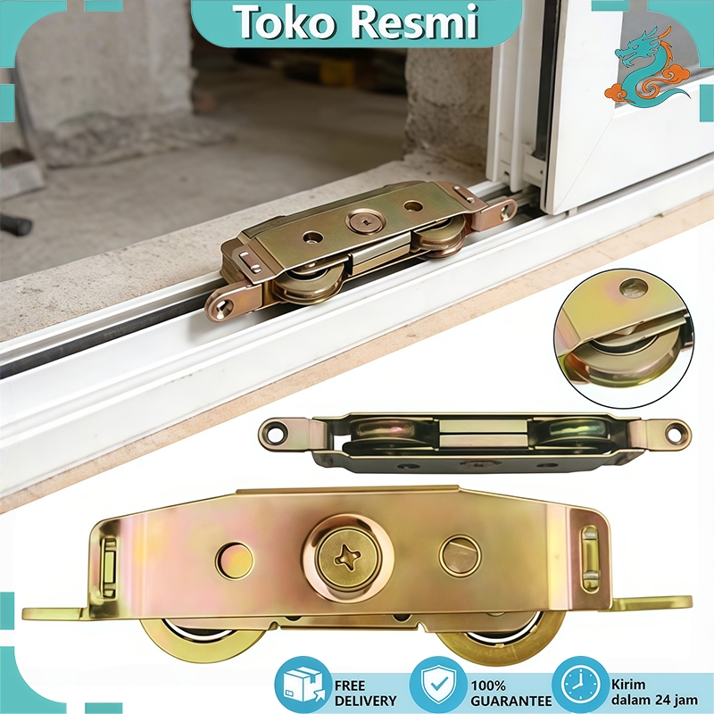Roda Sliding Untuk Lemari Jendela Pintu, Mudah Dipasang Roda Bawah Pintu Geser