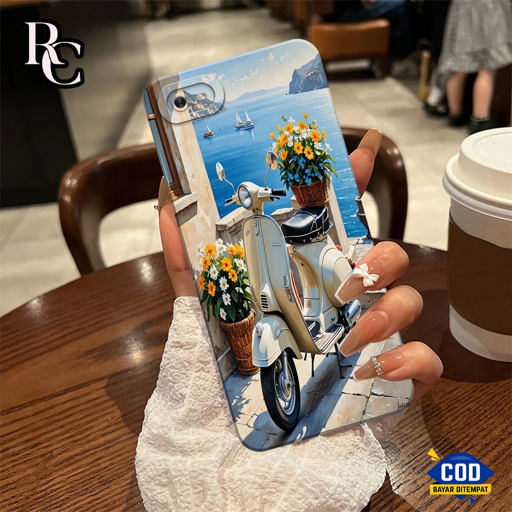 RUJOLA Casing Oppo A1K Fashion Case Vespa Softcase Oppo A1K Case Oppo A1K Silikon Cover Pelindung Ha