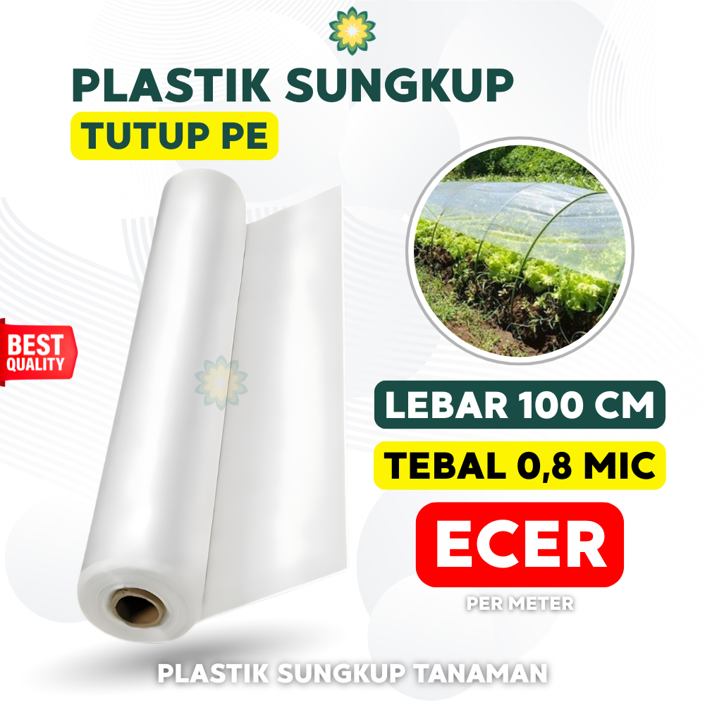 Plastik Sungkup Tutup PE Putih 0,8 x 100 Cm Ecer Per Meter