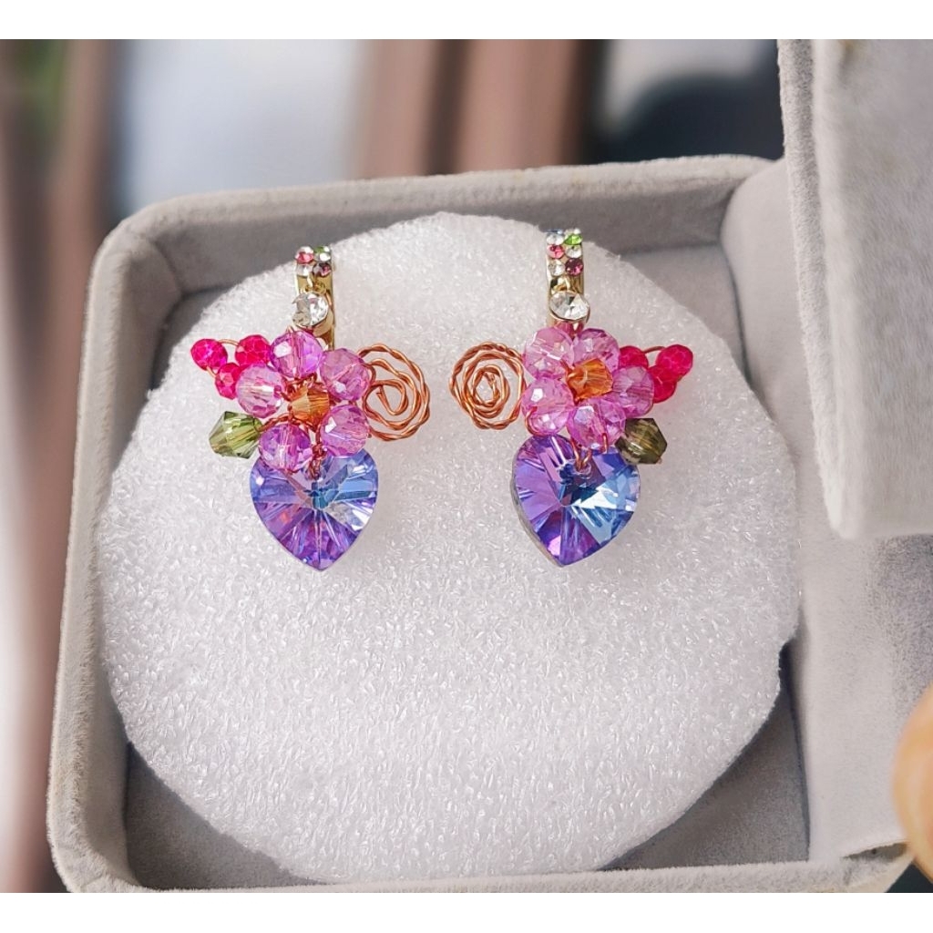Anting tusuk original swarovski full crystal