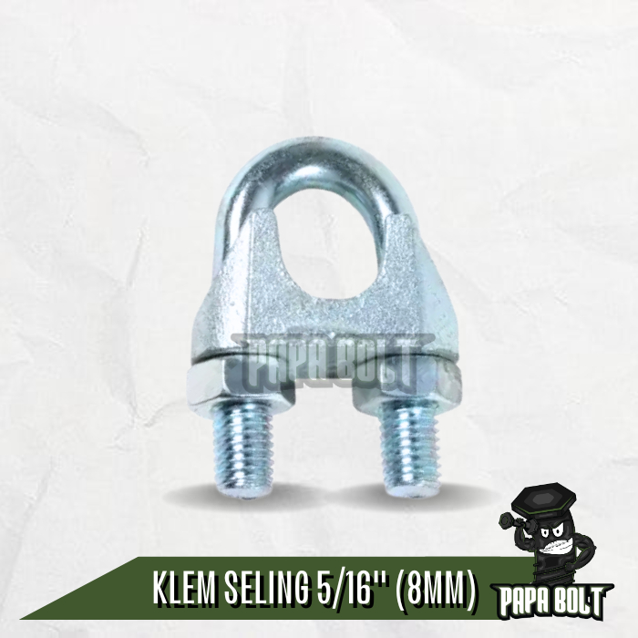Klem Seling 5/16" (8mm) / Wire Rope Clip / Kuku Macan 8MM