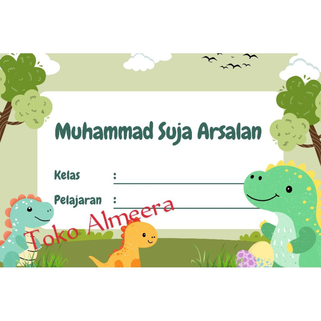 stiker buku custom / label buku sekolah / stiker label / stiker nama / label nama