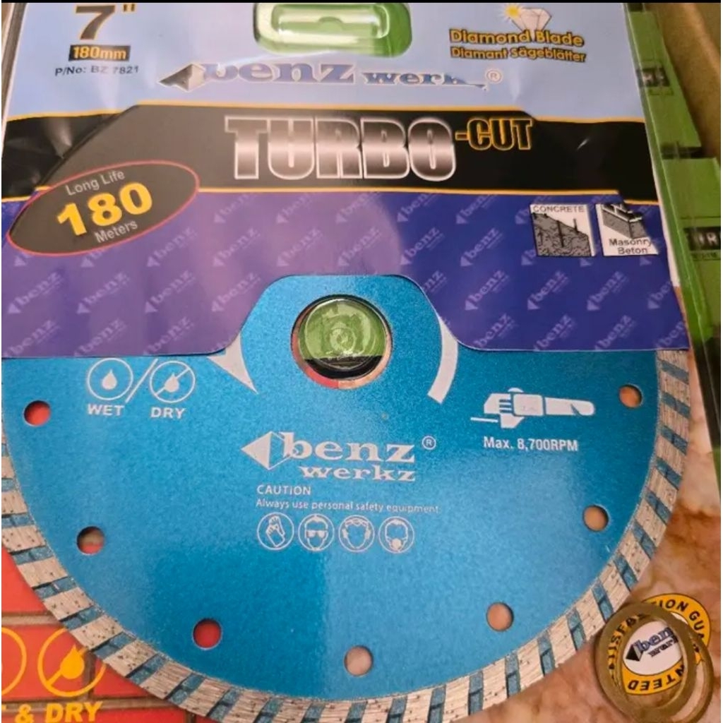 diamond wheel 7" pisau potong granit keramik 7inch benz mata potong kramik granit turbo 7" benz