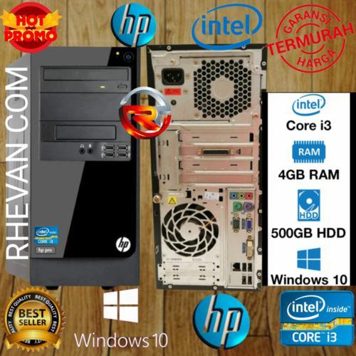 PC Core i3 Gen3 Ram 4GB HDD 500GB WIN10 Siap Pakai Built Up hp Pro 3330 murah