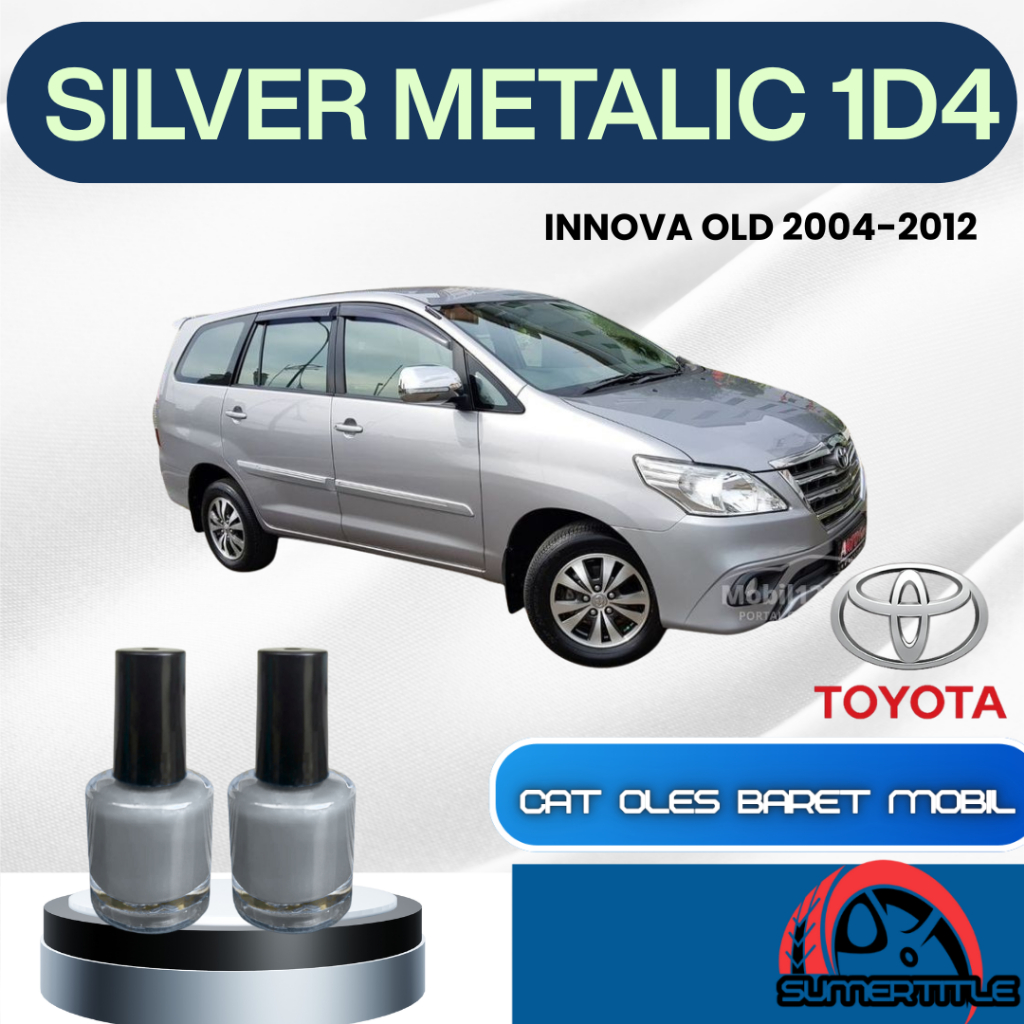 Silver Metallic 1D4 Cat Oles Penghilang Baret Mobil Toyota Innova Warna Silver Metalik