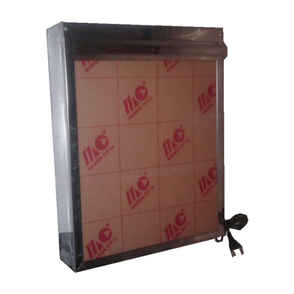 X-Ray Viewer Single LED Stainless - Alat Membaca Film Rontgen Ukuran 40x10x50 cm