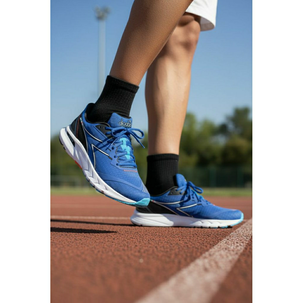 Promosepatu diadora pria-sepatu olahraga-mythos blushield volo 2-turk8sh sea/white/black- sepatu ori