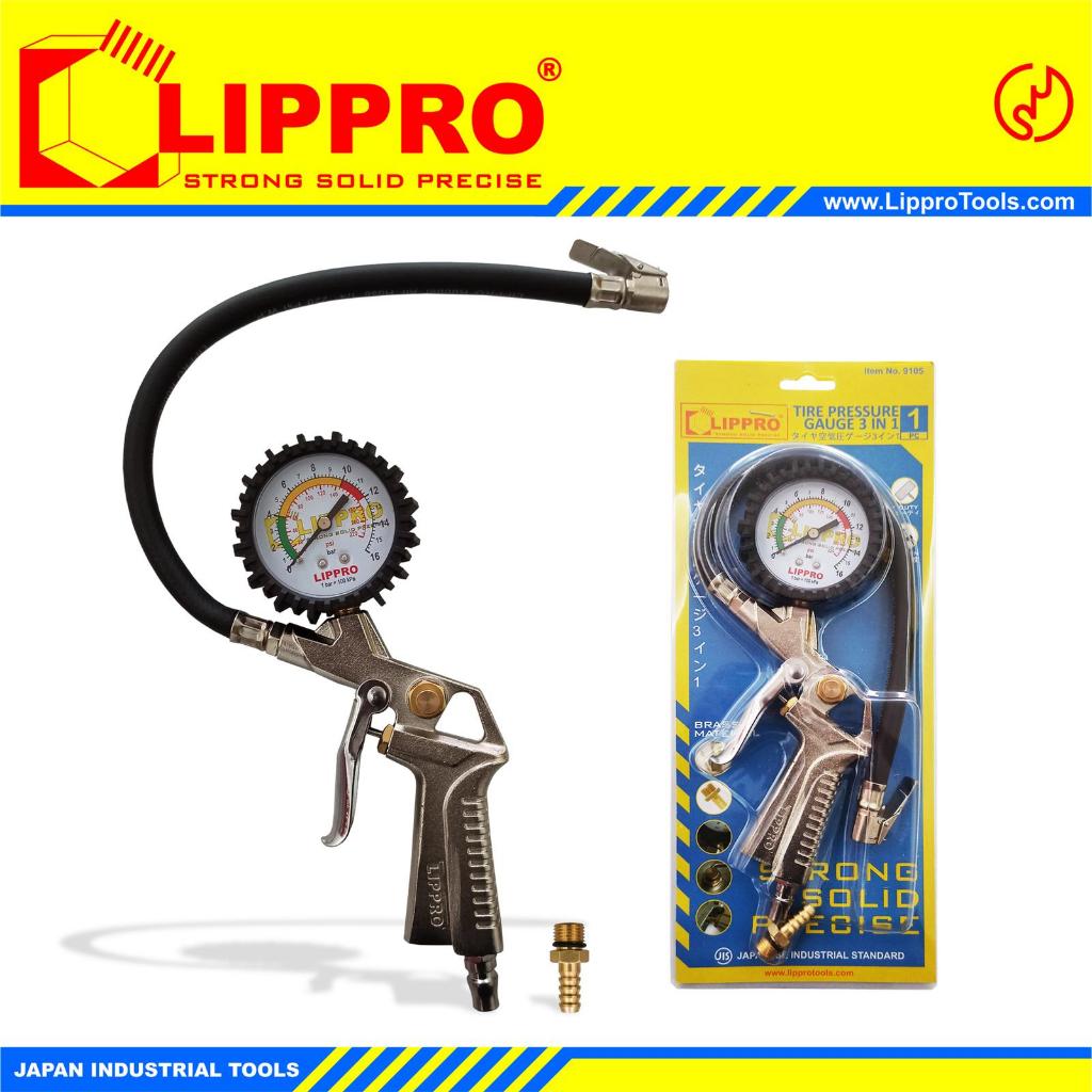 LIPPRO - Tire Pressure Gauge 3 In 1 Lippro Inflator Lippro 3 Fungsi