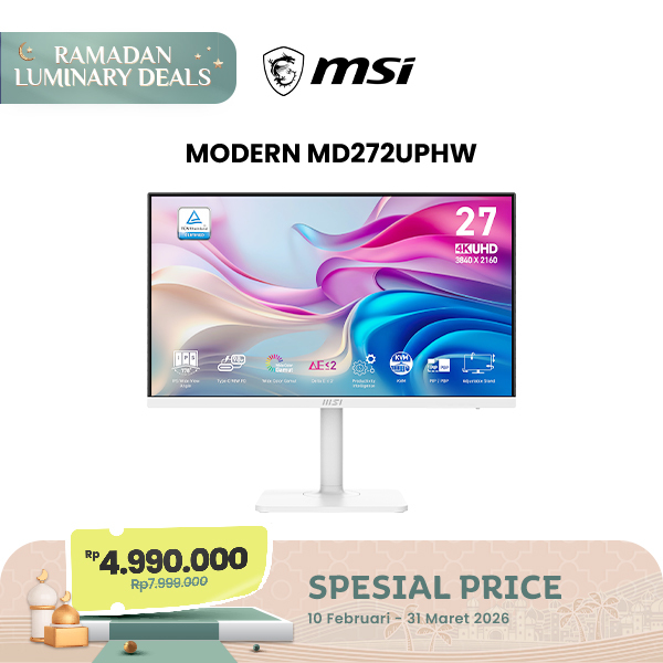MSI Monitor LED Modern MD272UPHW - UHD 27"Inc