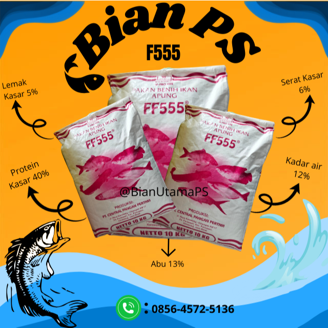 Pakan Ikan FF555, 888, 999 10kg