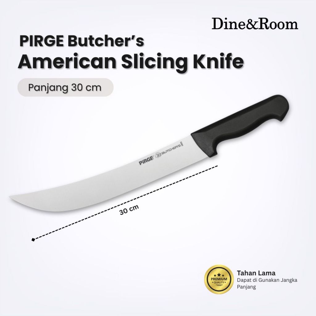 Dine & Room | PIRGE Butcher’s American Slicing Knife 30cm – Pisau Daging Premium Tajam Anti Karat As