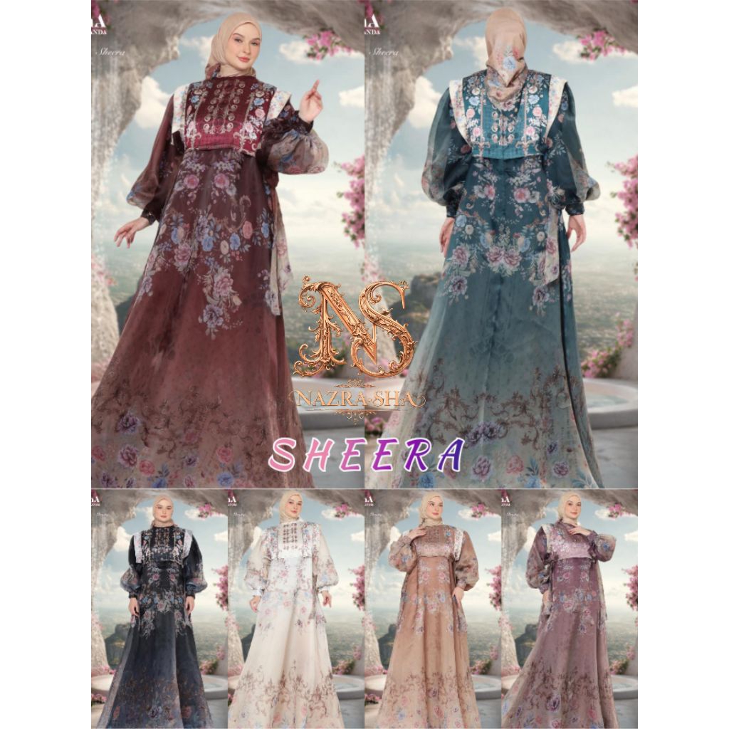 (p1a) MIRANDA | SHERA Baju Dress Gamis Syari Muslimah Sheera Series By Aluna Mirranda Terbaru. Nazra
