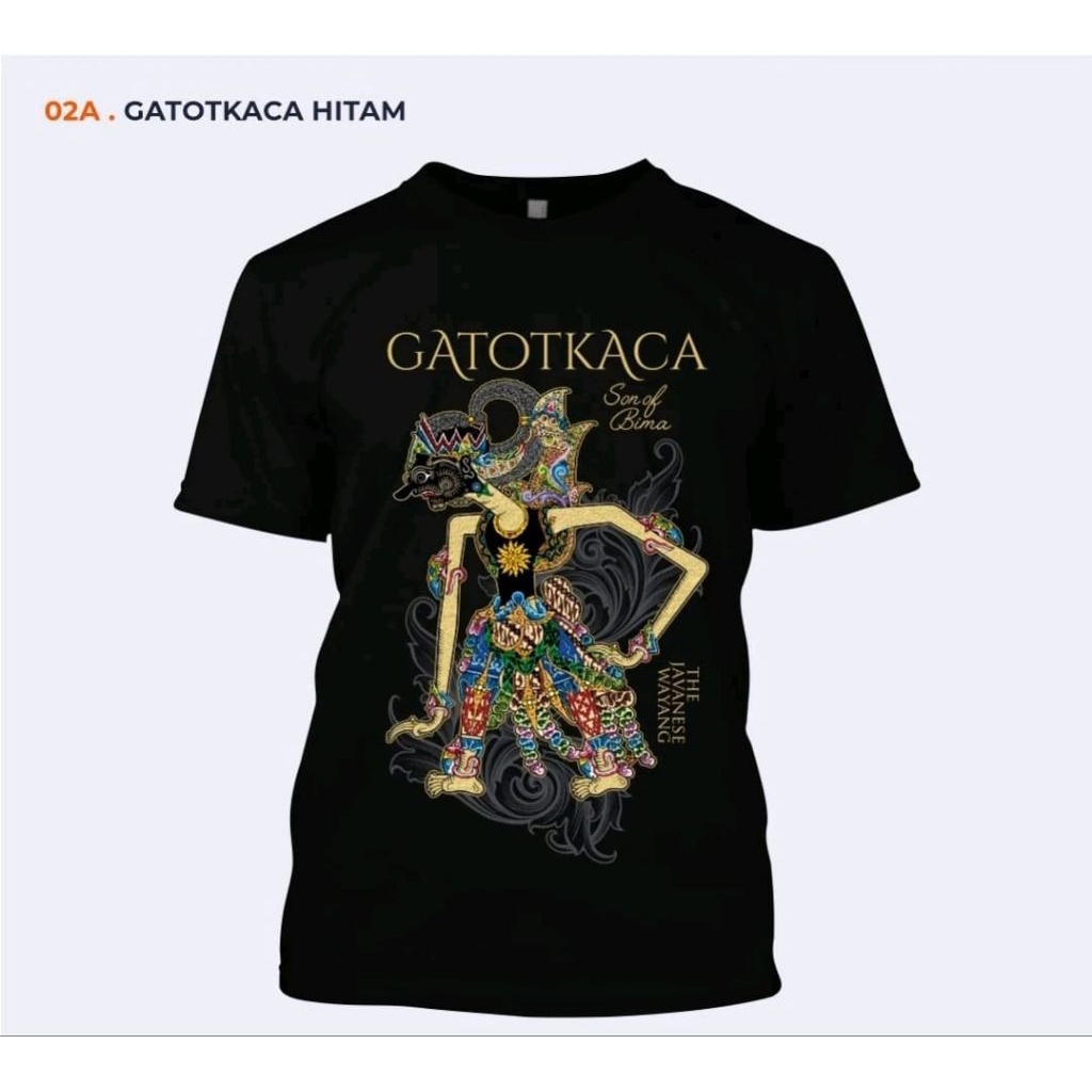 KAOS WAYANG GATOTKACA GAMBAR DEPAN