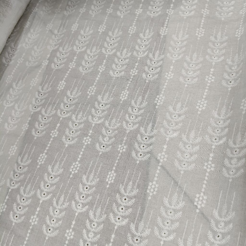 bahan kain katun paris bordir / kain katun / kain bordir / kain paris