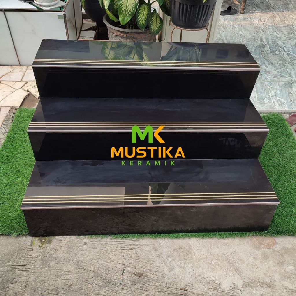 GRANITE TANGGA 30X60 20X60 HITAM POLOS NOSHING GOLD