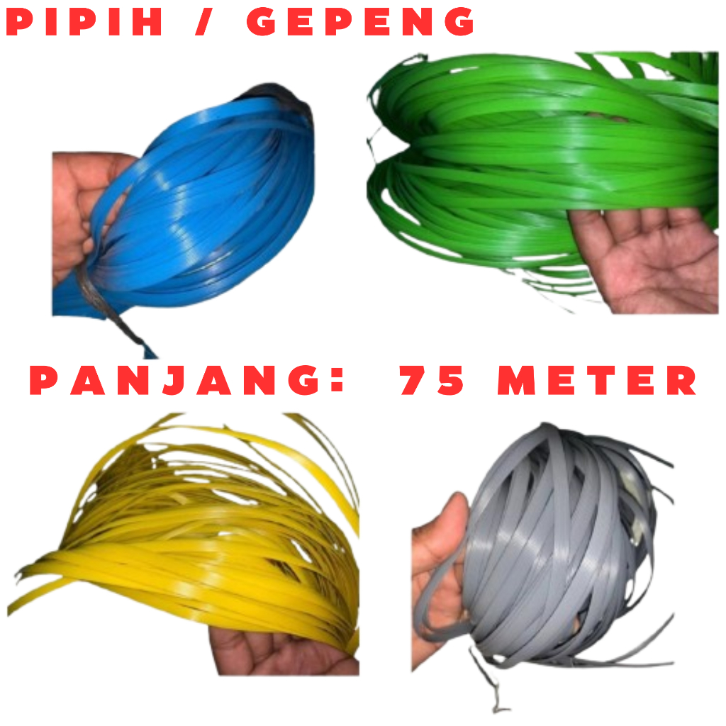 Tali Rotan Sintetis Plastik Pipih I Bahan Anyaman Kursi I Kuat & Lentur I Per 75 Meter