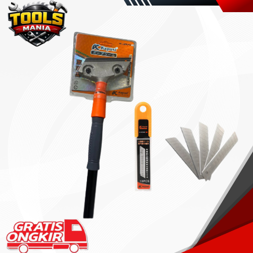 Kapusi Pisau Stiker Telescopic 75-104 CM/Alat Buat Pengupas Stiker Didinding/Cat Tembok Kerok Cat Di