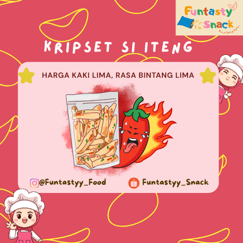 Kripik Iteng Kripset Si Iteng 200 Gr | Pedas Gurih Teman Makan Cemilan Hampers SI