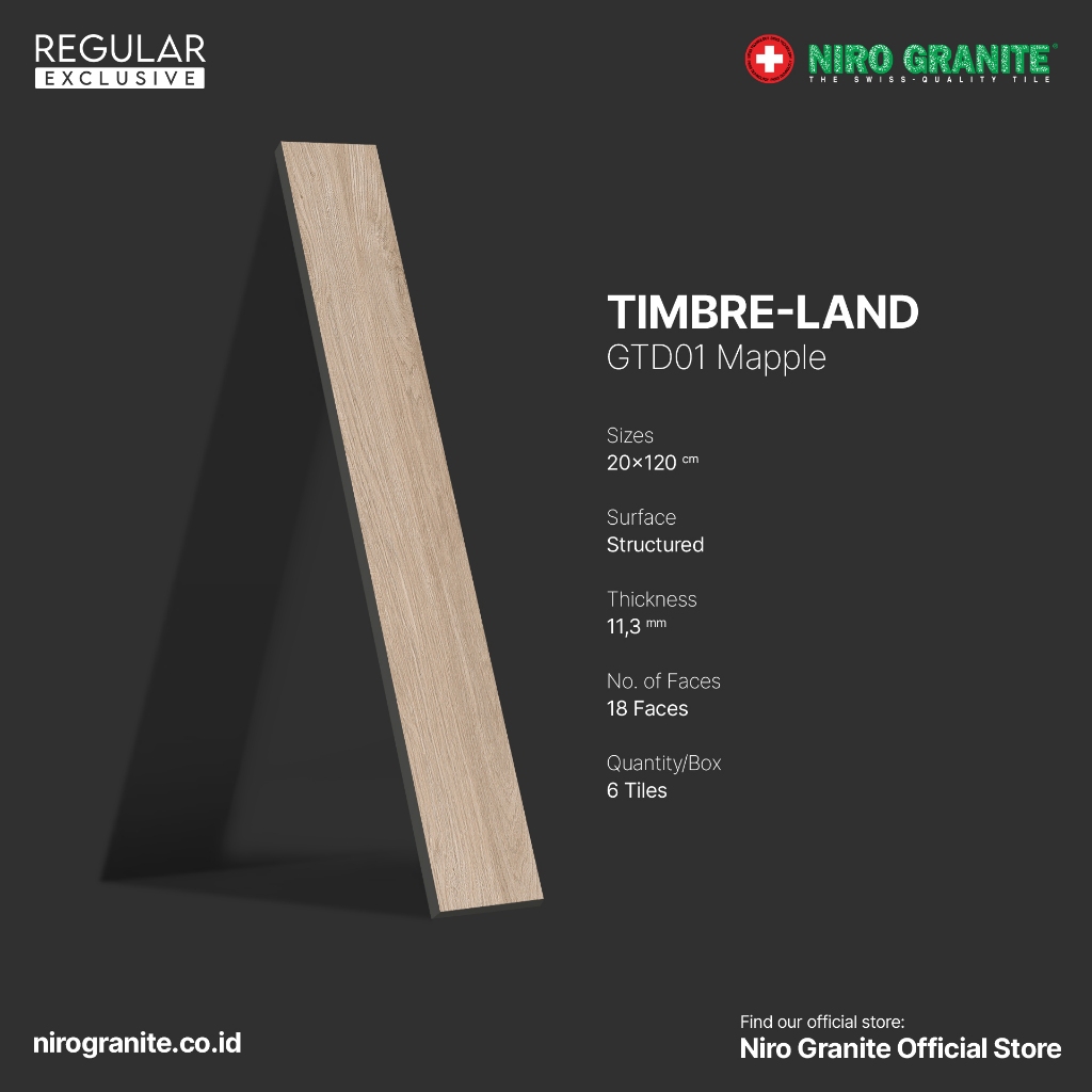 NIRO GRANITE 1st Grade - Timbre -Land GTD01 - Structured - 20 x 120
