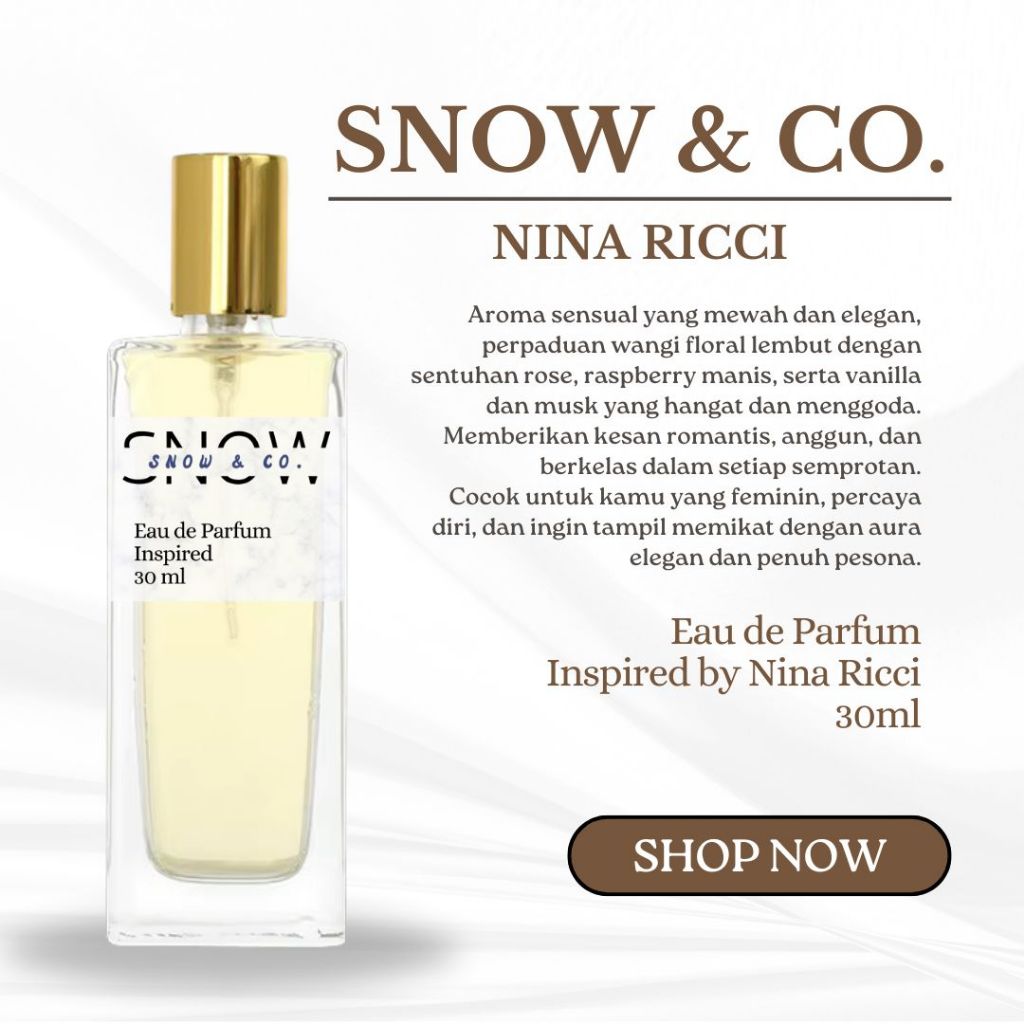 Parfum Ori Nina Ricci wangi tahan 24 jam Inspired Nina Ricci | Snow & Co. Perfume Premium