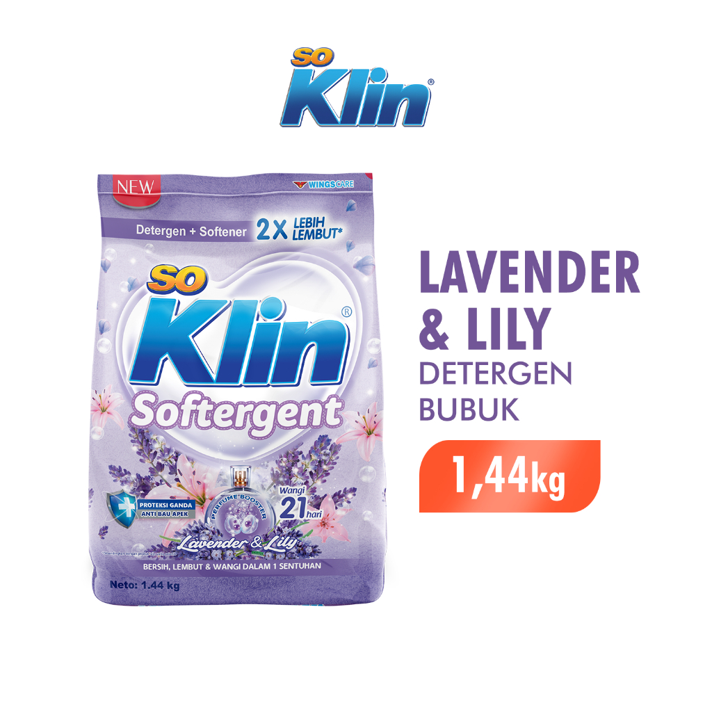 Soklin Deterjen Bubuk Softergent Lavender & Lily 1,44 kg