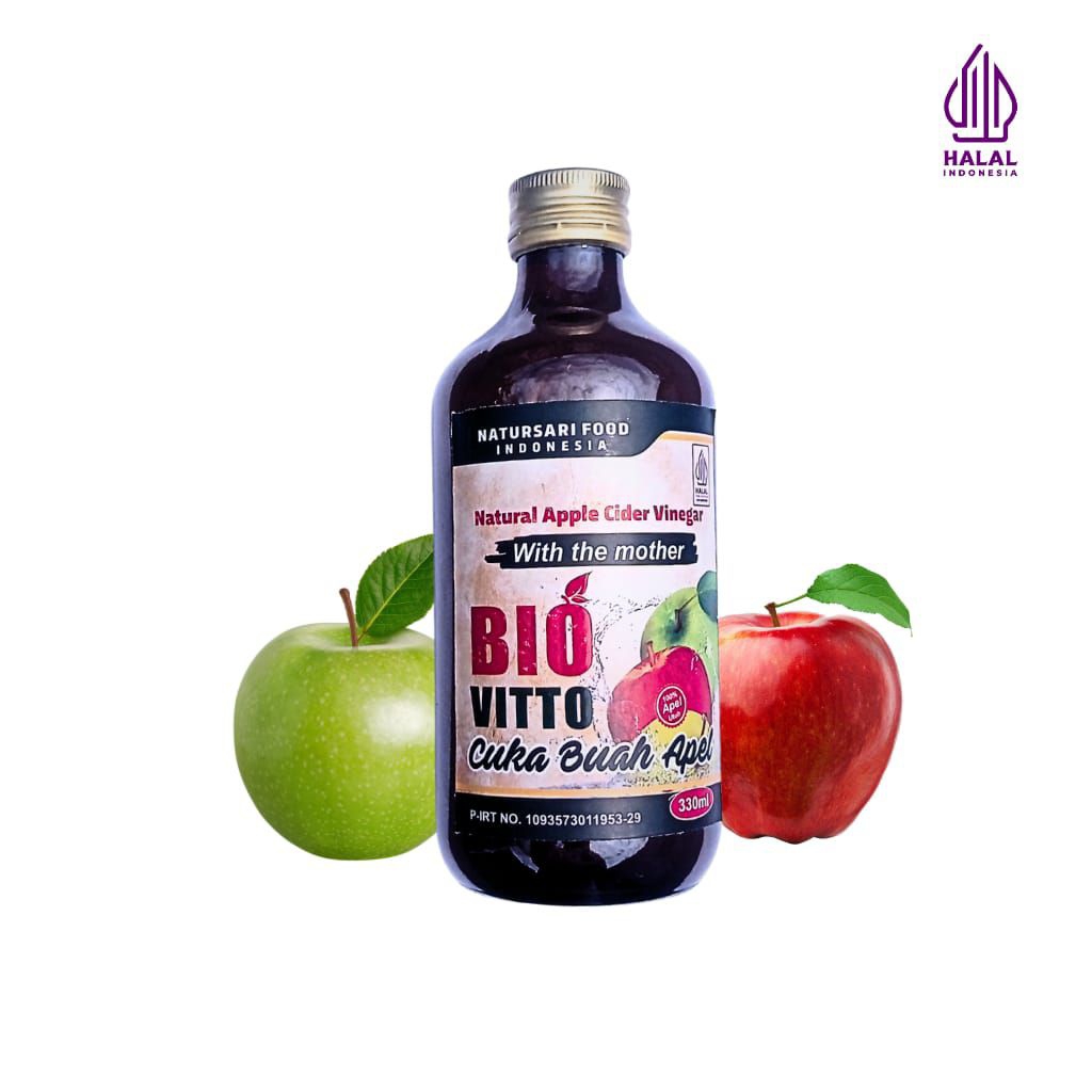 BIOVITO CUKA APEL ASLI 100% ORIGINAL 330ML / HERBAL / CUKA APEL / MINUMAN KESEHATAN