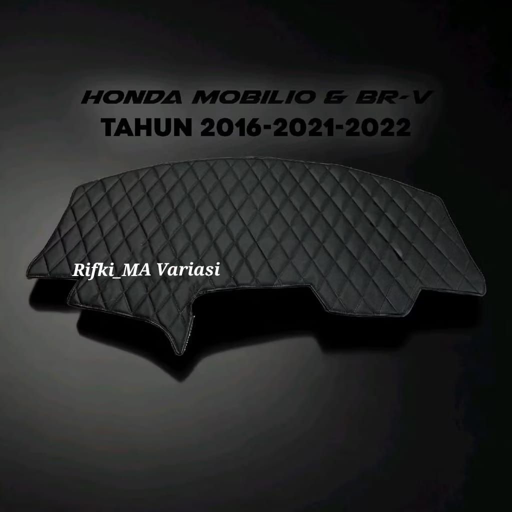 Alas taplak dashboard mobil Honda Mobilio BRV 2016-2022 kulit sintetis premium motif wajik / Cover d