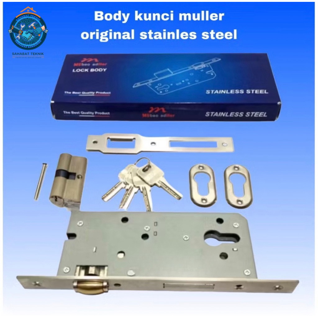 Bodi Pelor MULLER KARDUS BIRU Bodi Kunci Kupu Tarung Slot Pintu MERK MULLER