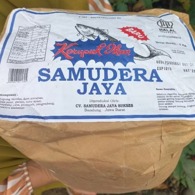 kerupuk ikan tenggiri cap samudra no2 berat 500 gram