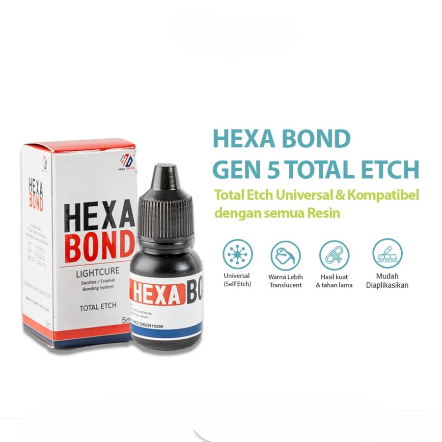 Bonding Hexabond 5ml Hexadent Hexa Bond Bonding Resin Primer Komposit