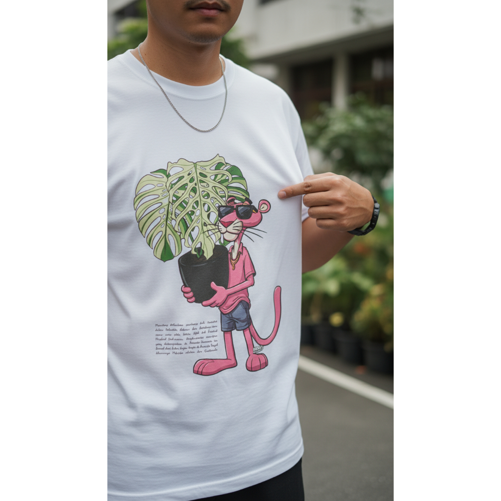 T-Shirt Kaos Plants/Tanaman AROID - PANTER PINK