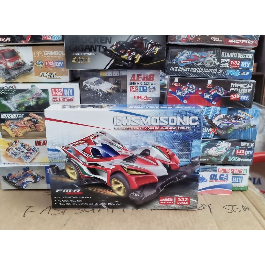 Jiepin P11 mini 4 WD COSMOSONIC BODY PAINTING (NON STICKER) PREMIUM Sasis FMA + velg merah dan ban h