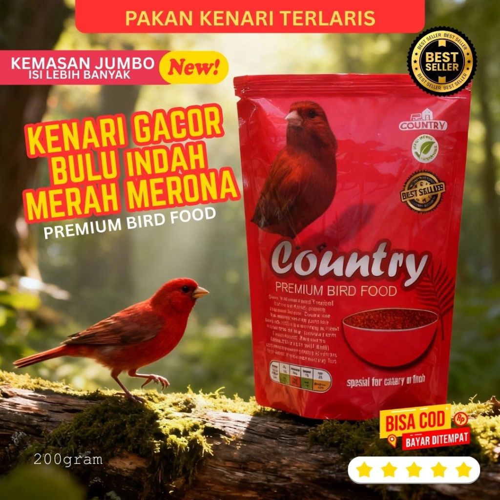 PAKAN BURUNG CEDE RED EGG FOOD COUNTRY SPESIAL KENARI