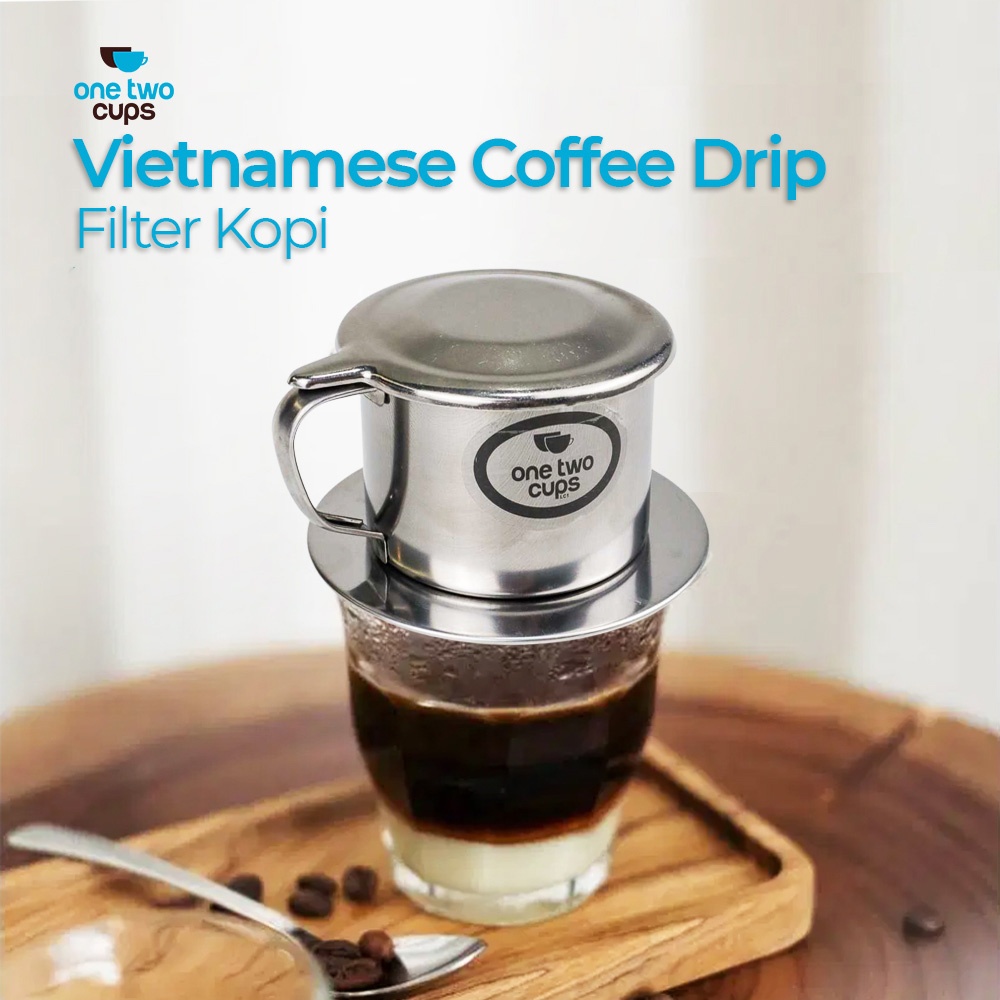 Gelas Filter Saringan Kopi Vietnam Coffee Drip V60 Stainless 6Q 50ml