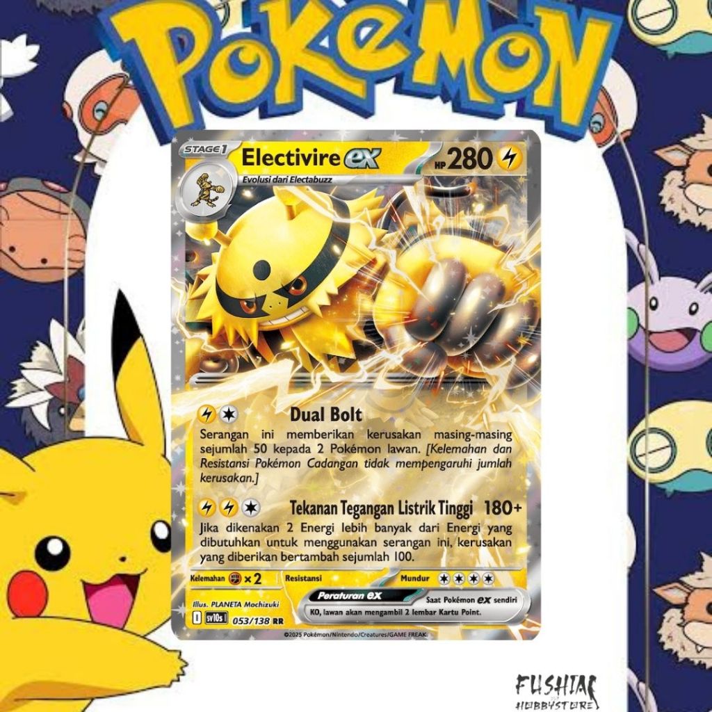 Kartu Pokemon TCG RR Electivire ex SV10S (053/138)