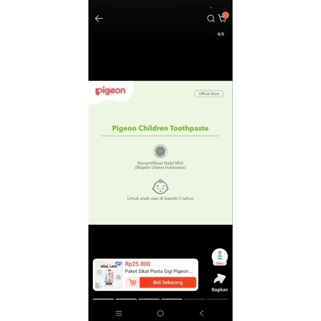 Paket bundle pasta gigi pigeon dan sikat gigi bulu halus | paket perawatan mulut anak MPASITerdiri d