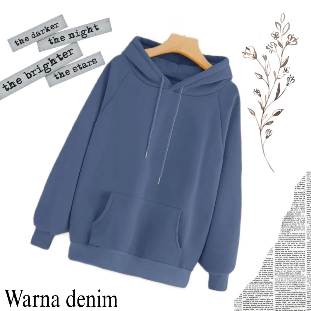 SWEATER HOODIE POLOS WARNA DENIM JAKETT HOODIE POLOS UNISEX