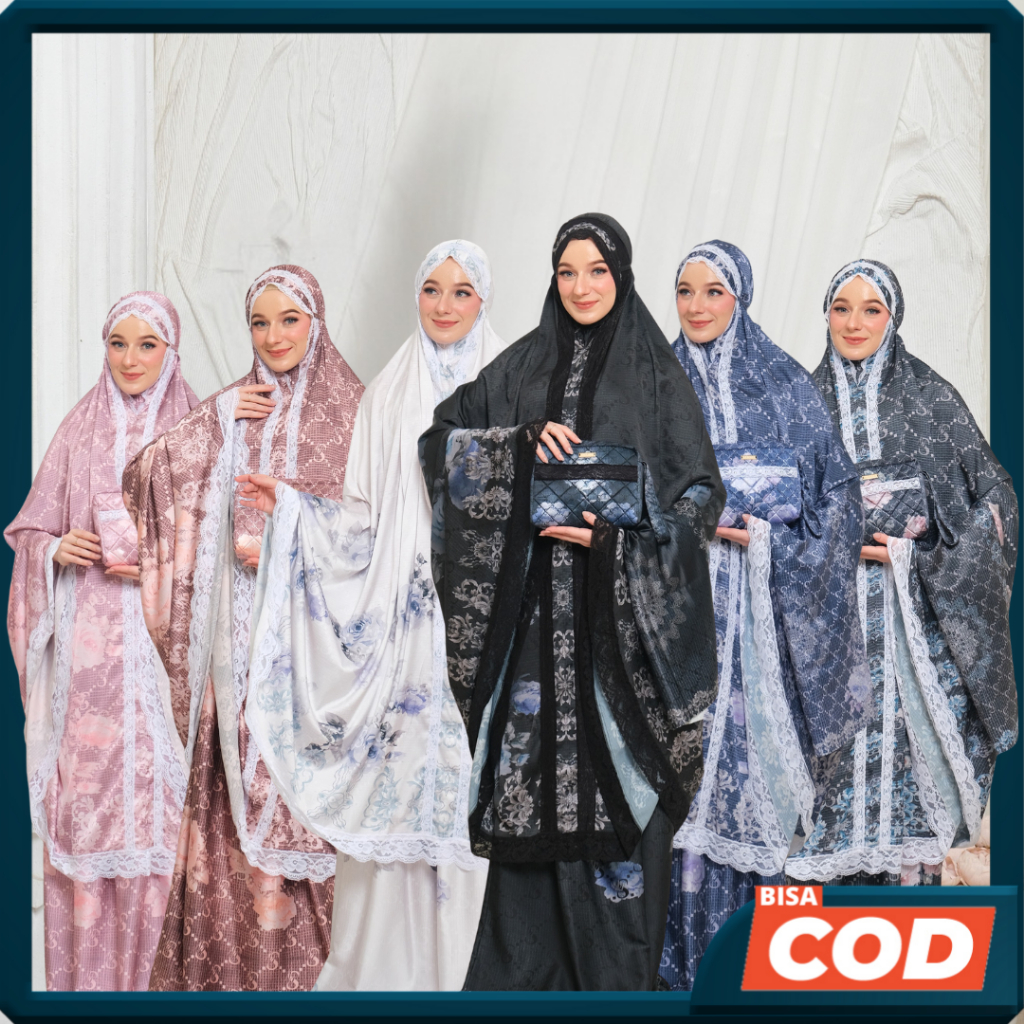 Mukena Mewah Prayer Set Armani Silk Premium Motif Masya Syari Original Terbaru Lateya Madenia Syari 