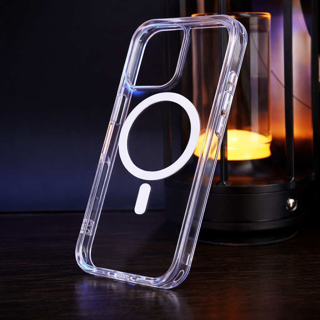 Case iPhone 13 14 15 16 Pro Max Transparan Premium MagSafe Shockproof Anti Yellow